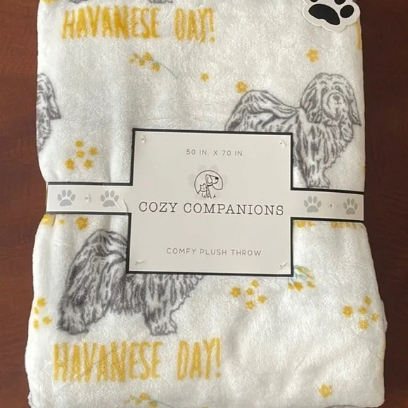 Cozy Companions Havanese Day Throw Blanket